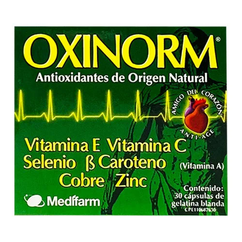 Multivitamínico Antioxidante Oxinorm Medifarm Caja x 30 Cápsulas