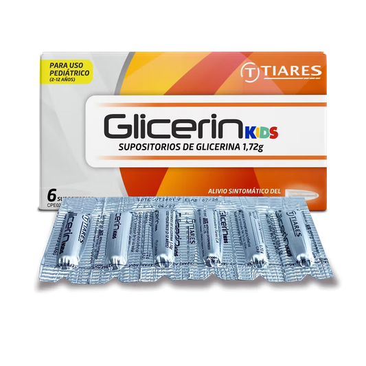 Glicerin Kids 1.72g x 6 Supositorios Tiares